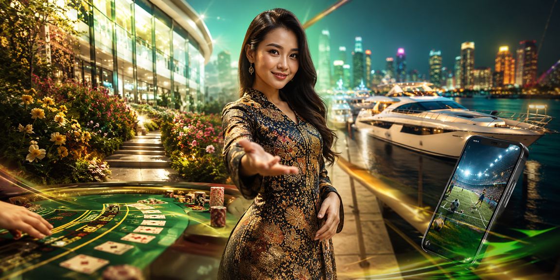 Permainan Baccarat dengan motif batik Malaysia